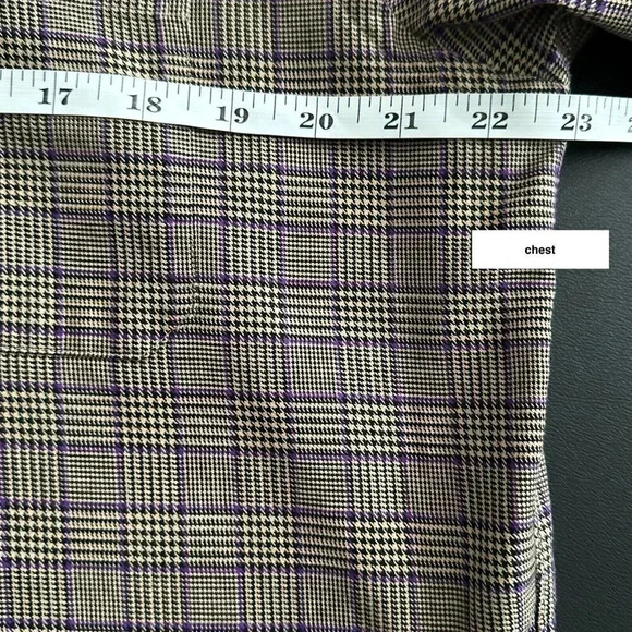 Scott Barber Shirt Mens Large Brown Plaid Long Sleeve Casual Office Button Front - Picture 11 of 12